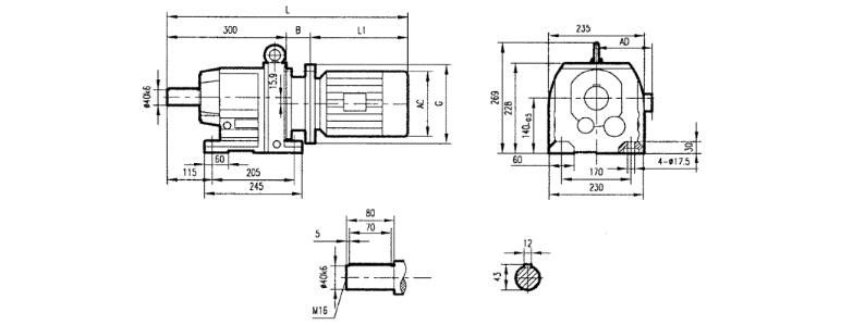 電機安裝底座尺寸參數