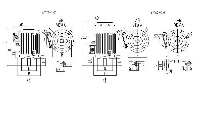 電機安裝底座尺寸參數